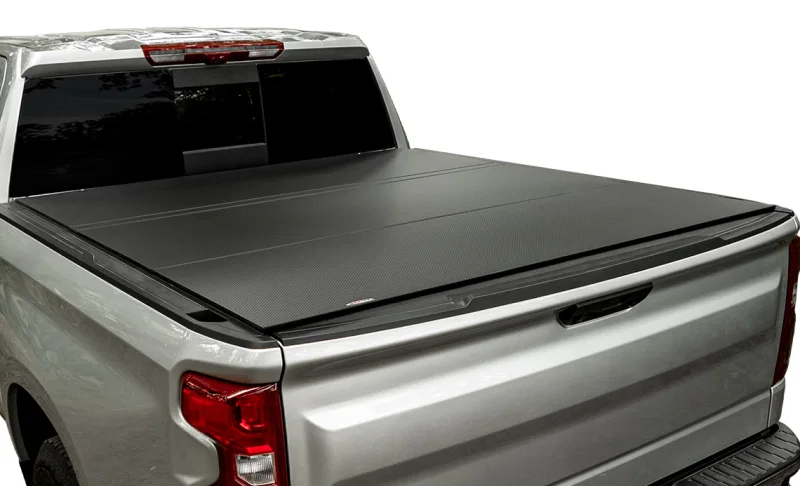 Access B5050069, 07-21 Toyota Tundra 6ft 6in Bed (w/ Deck Rails) LOMAX Tri-Fold Cover - Urethane Carbon Fiber