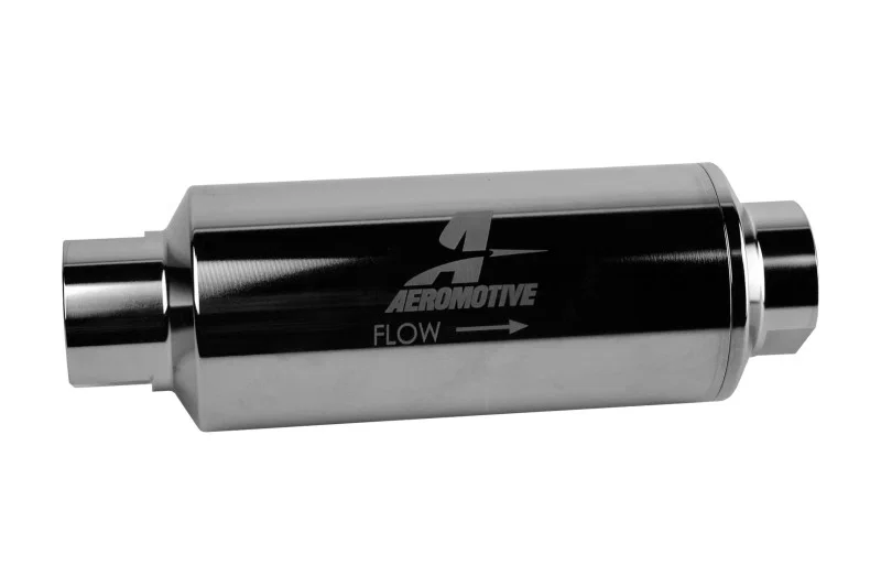 Aeromotive 12342, Pro-Series In-Line Filter - AN-12 - 40 Micron SS Element - Nickel Chrome Finish