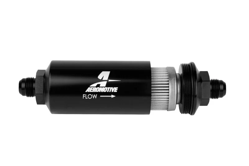 Aeromotive 12379, In-Line Filter - (AN -08 Male) 100 Micron Stainless Steel Element