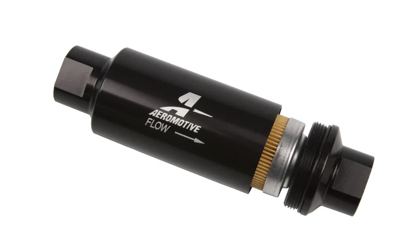 Aeromotive 12321, In-Line Filter - AN-10 - Black - 10 Micron
