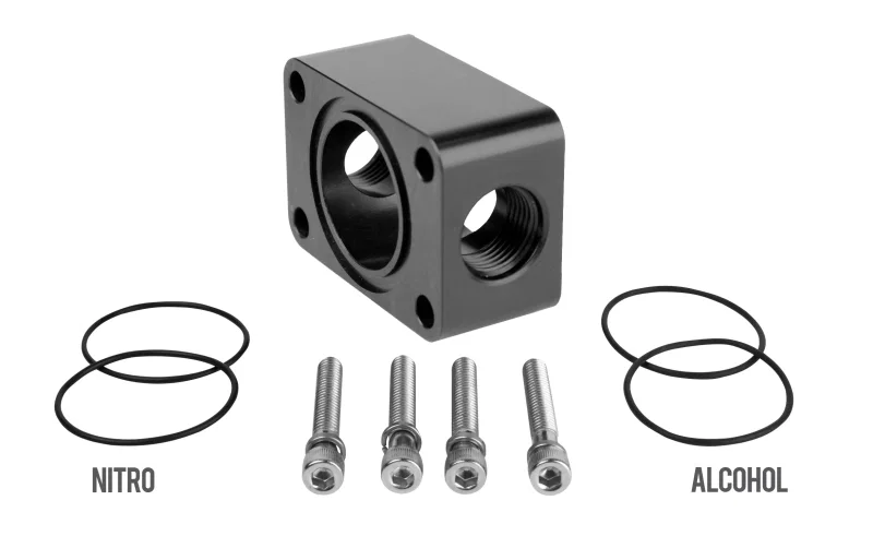 Aeromotive 11739, Spur Gear Pump Distribution Block - 2x AN-08