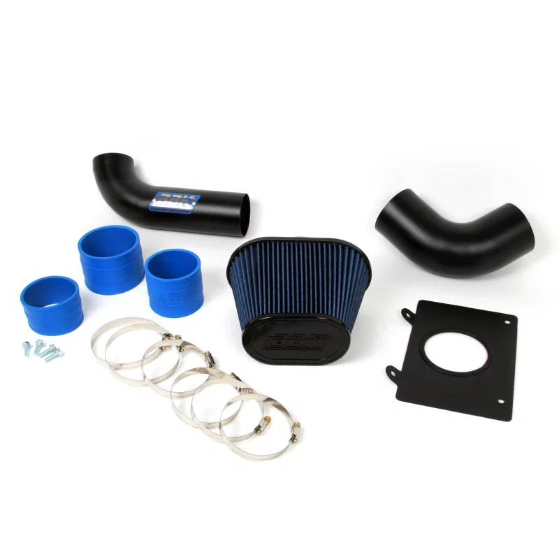 BBK 15575, 86-93 Mustang 5.0 Cold Air Intake Kit - Fenderwell Style - Blackout Finish