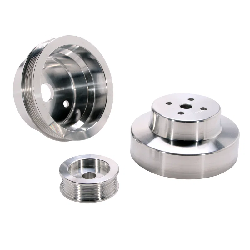 BBK 1603, 88-95 GM Truck 4.3 5.0 5.7 Underdrive Pulley Kit - Lightweight CNC Billet Aluminum (3pc)