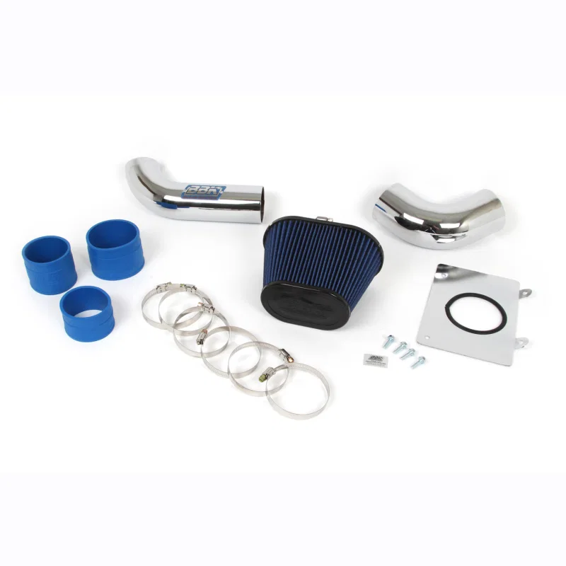 BBK 1557, 86-93 Mustang 5.0 Cold Air Intake Kit - Fenderwell Style - Chrome Finish