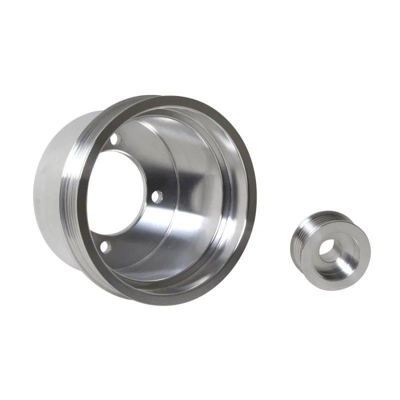 BBK 1619, 94-98 Mustang 3.8 V6 Underdrive Pulley Kit - Lightweight CNC Billet Aluminum (2pc)