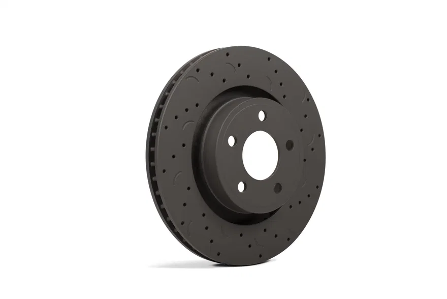 Front Talon Cross Drilled And Slotted Brake Rotors