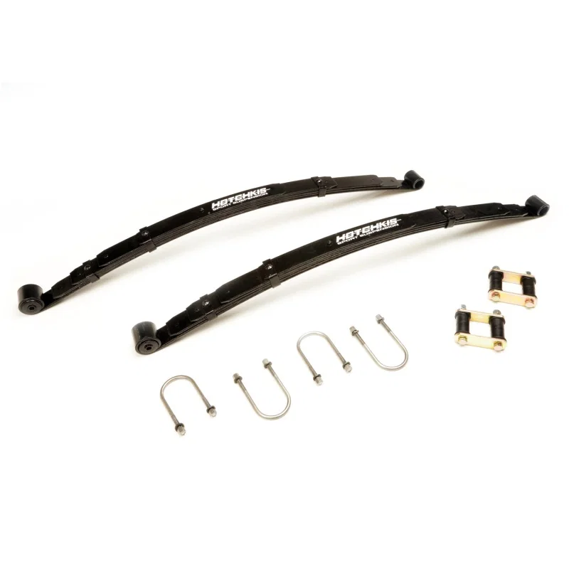 Hotchkis 2431, 67-70 Ford Mustang Coupe and Convertible 1 1/2in Drop Leaf Springs w/ Shackles and Hardware