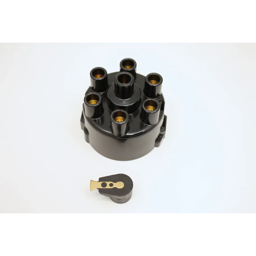 Pertronix D606600, REPLACEMENT CAP AND ROTOR KIT FOR FLAME-THROWER "STOCK-LOOK" 6-CYLINDER 45D STYLE DISTRIBUTORS. TOP EXIT CAP