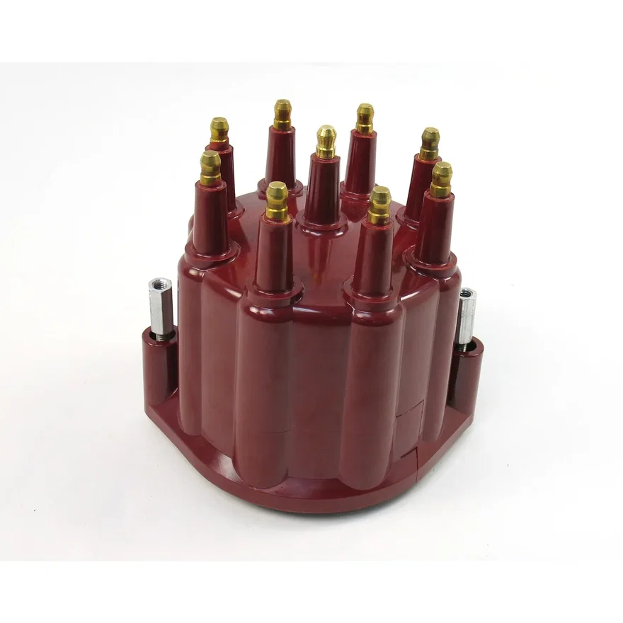 Pertronix D651711, REPLACEMENT CAP FOR 8-CYLINDER FLAME-THROWER BILLET MARINE DISTRIBUTORS. RED MALE STYLE CAP