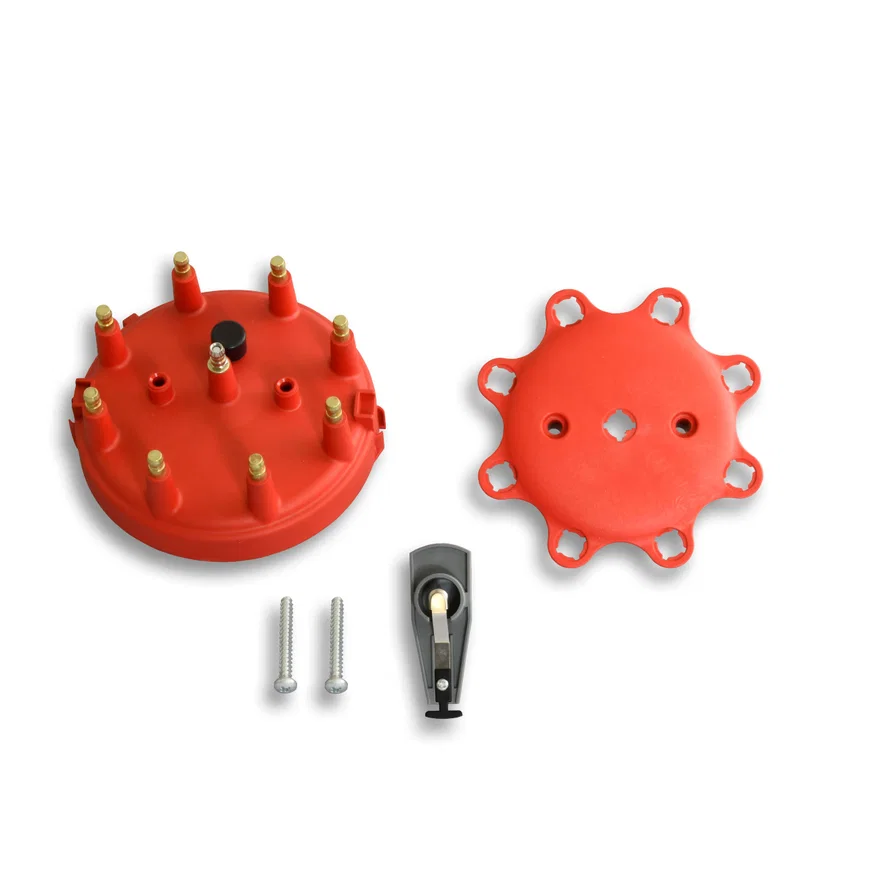 Pertronix D4021, D4001 Flame-Thrower HEI Distributor Cap and Rotor Kit Red