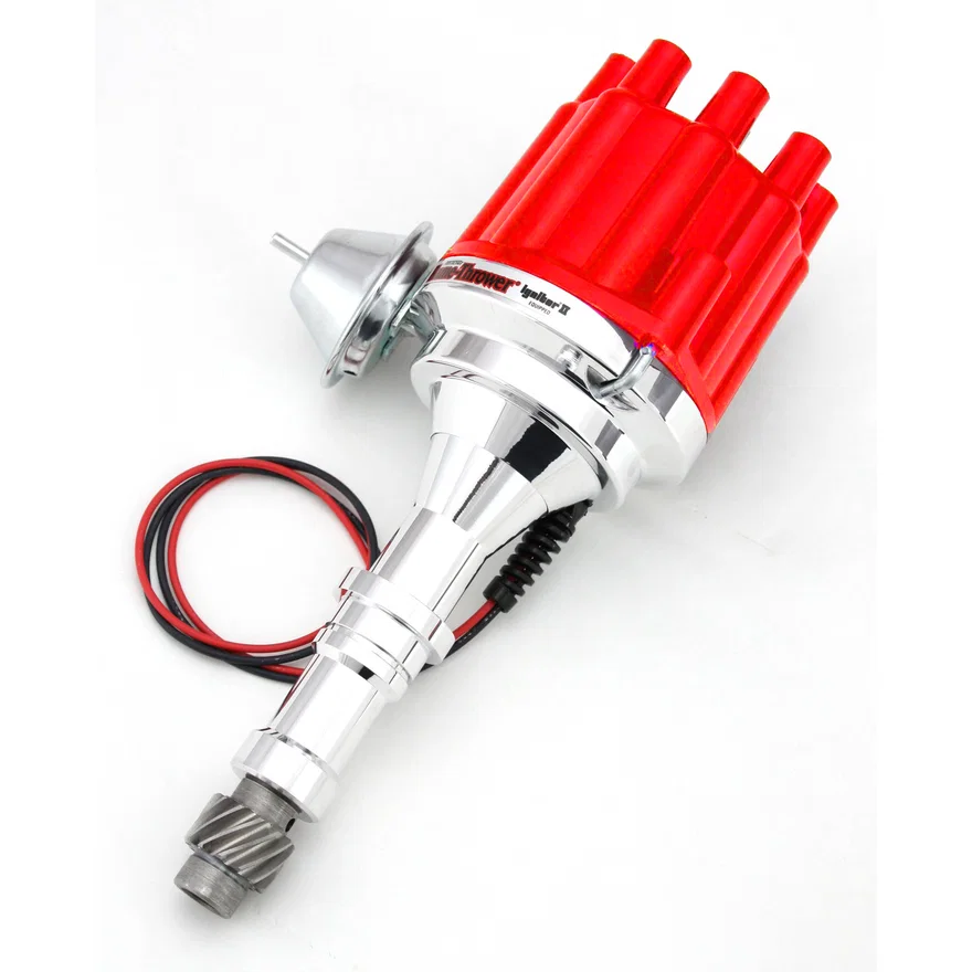 Pertronix D150701, Dist Billet Buick V8 400-455 Vac Red Cap