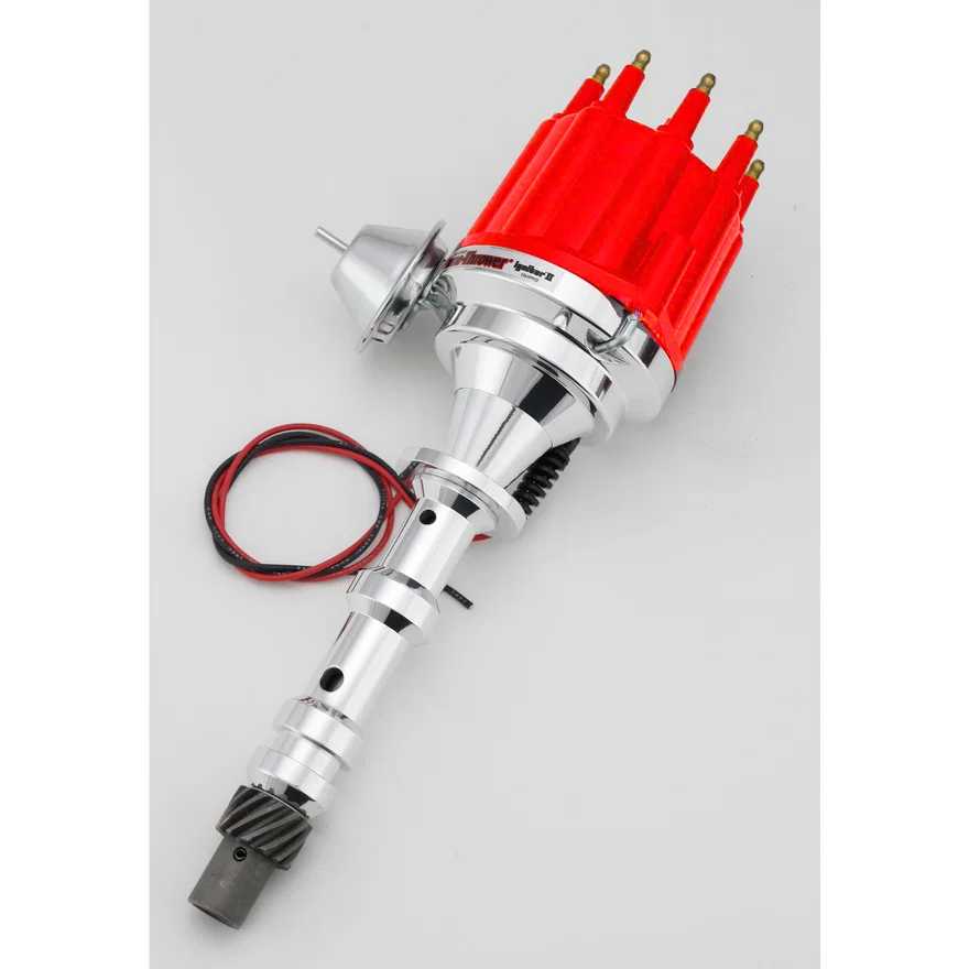 Pertronix D101711, Dist Billet Chevy 409 Vac Red Male Cap