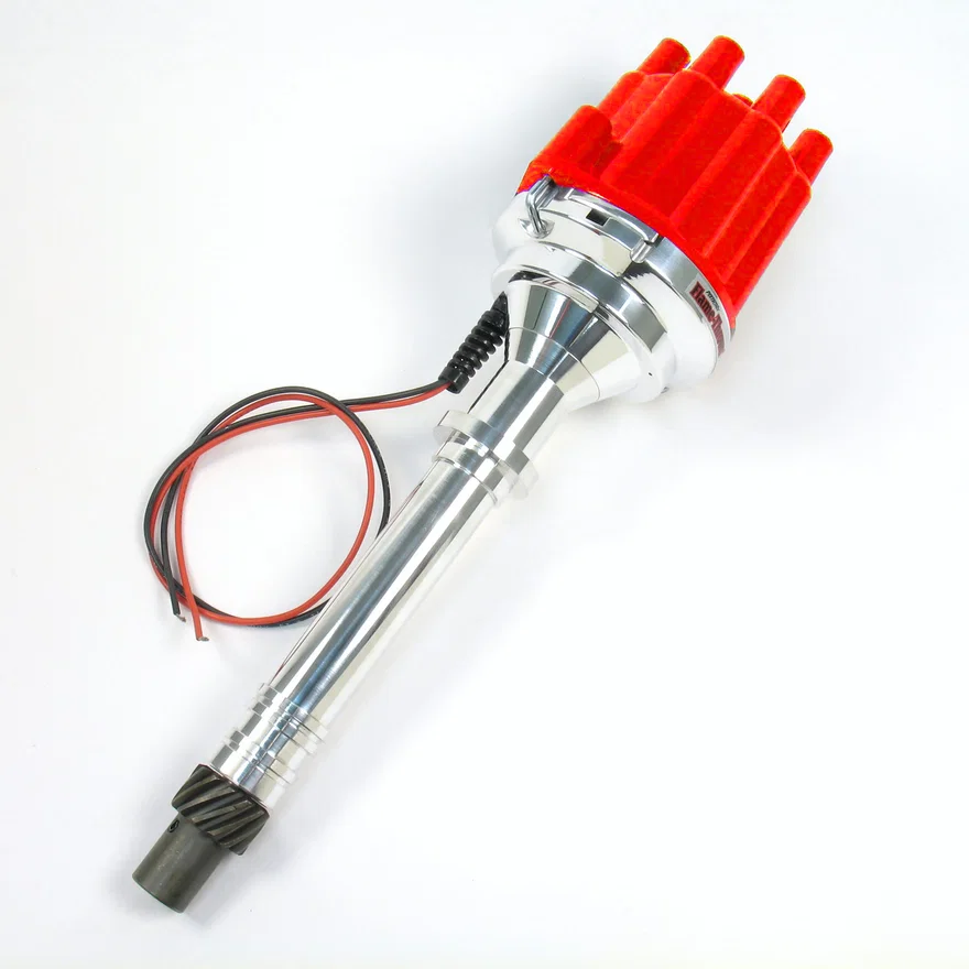 Pertronix D100801, Dist Billet Chevy Non/Vac red cap