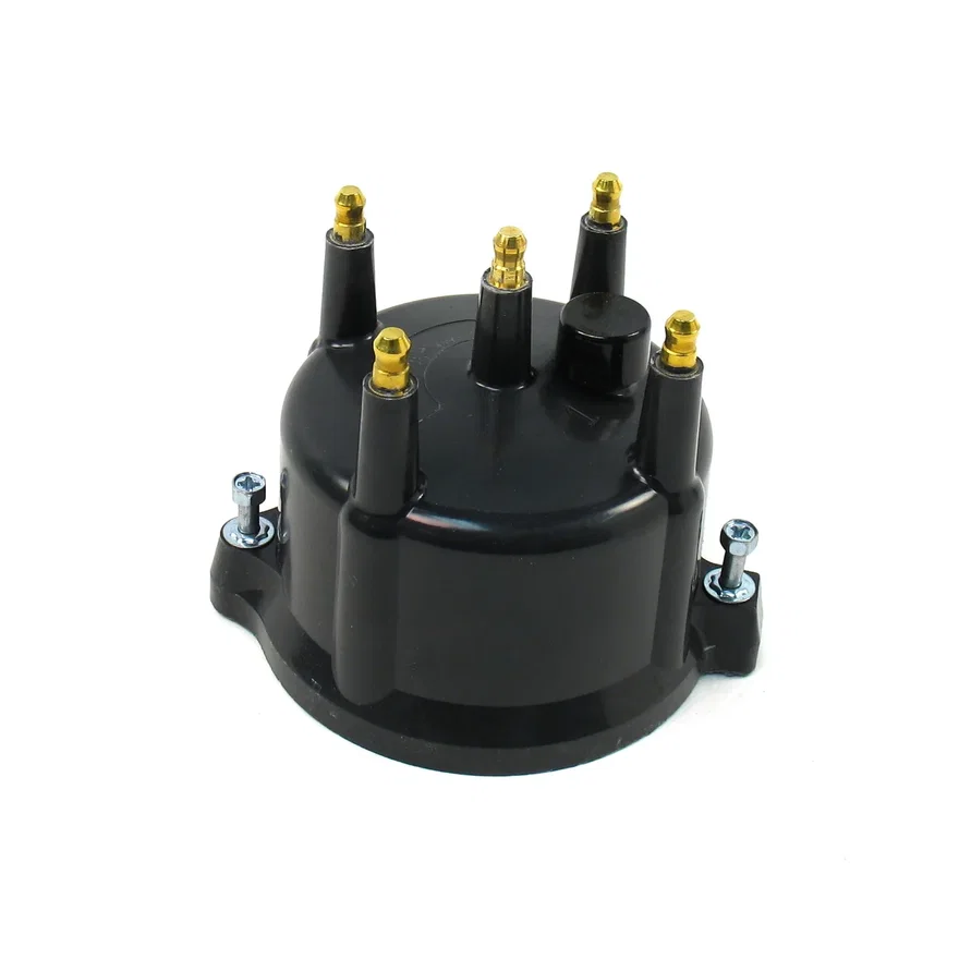 Pertronix D654710, REPLACEMENT DISTRIBUTOR CAPS FOR 4-CYLINDER BILLET VOLKSWAGEN DISTRIBUTORS. BLACK MALE STYLE
