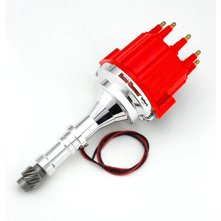 Pertronix D150811, Dist Billet Buick V8 400-455 Non/Vac Red Male Cap