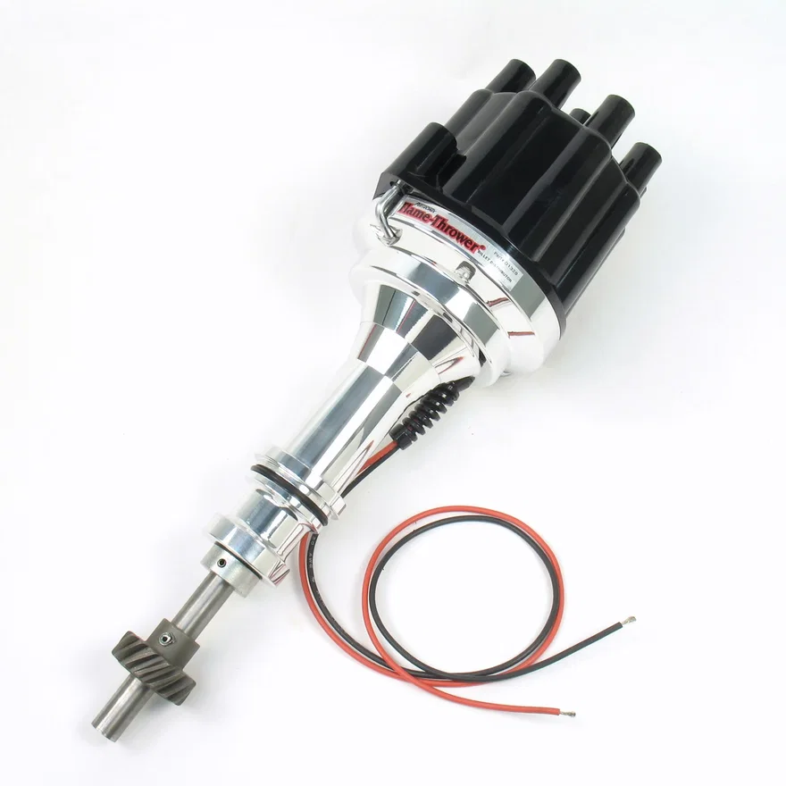 Pertronix D132800, Dist Billet Ford 351C No/Vac black cap