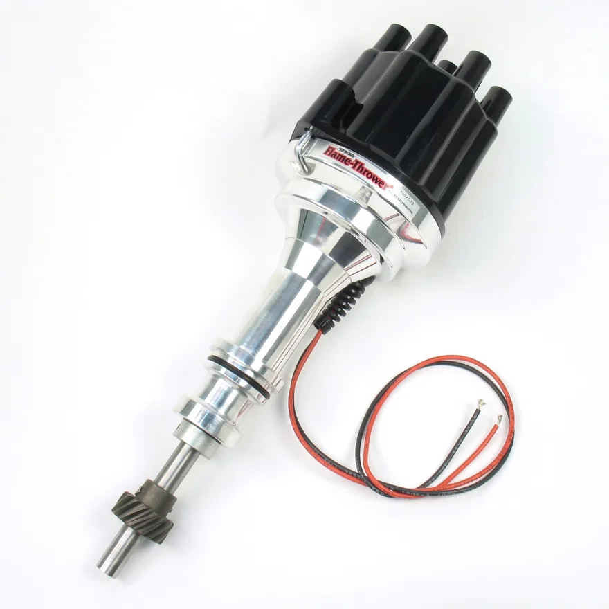 Pertronix D130800, Dist Billet Ford SB Non/Vac black cap