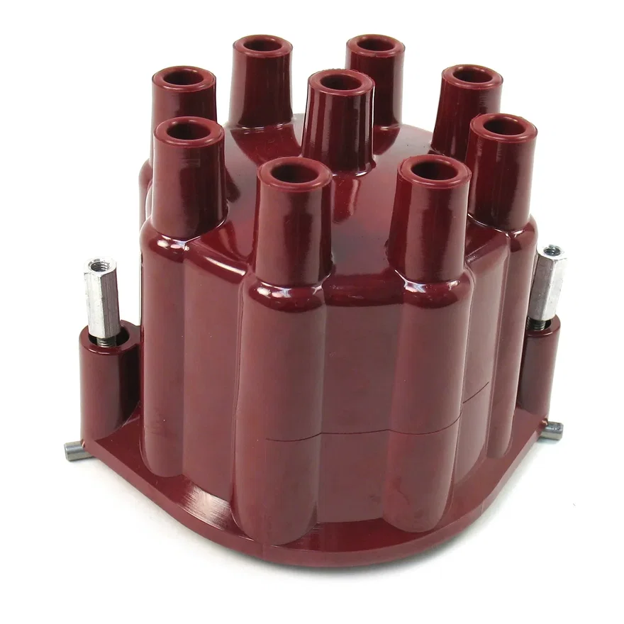 Pertronix D651701, REPLACEMENT CAP FOR 8-CYLINDER FLAME-THROWER BILLET MARINE DISTRIBUTORS. RED FEMALE STYLE CAP
