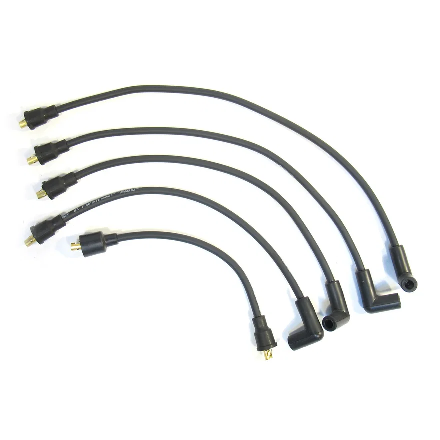 Pertronix 804206, Flame-Thrower Spark Plug Wires 4 cyl 8mm Austin/MG Black