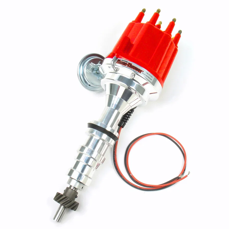 Pertronix D133711, Dist Billet Ford FE 352-428, Red Male Cap