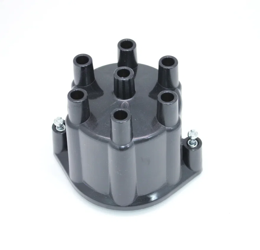 Pertronix D656700, REPLACEMENT  CAP FOR 6-CYLINDER FLAME-THROWER BILLET DISTRIBUTORS. BLACK FEMALE STYLE