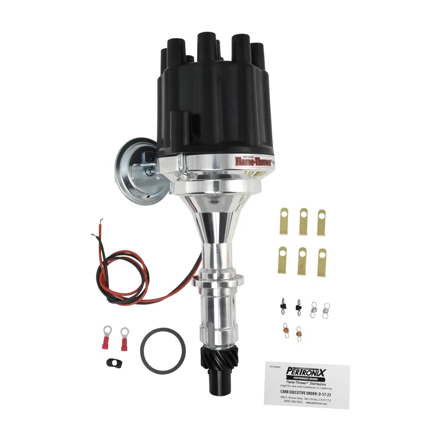 Pertronix D120700, Dist Billet Pontiac V8 Vac Blk Cap