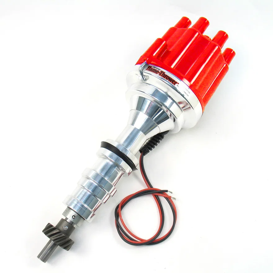 Pertronix D133801, Dist Billet Ford FE 352-428, No Vac Red Cap