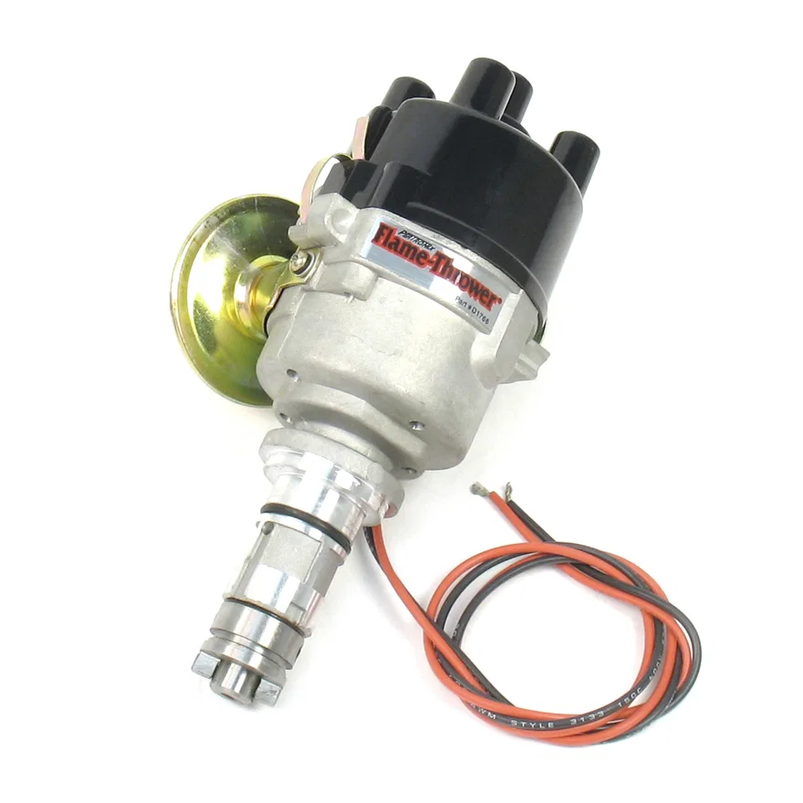 Pertronix D170618, Dist British 4 cyl cast Ignitor II vac top exit cap