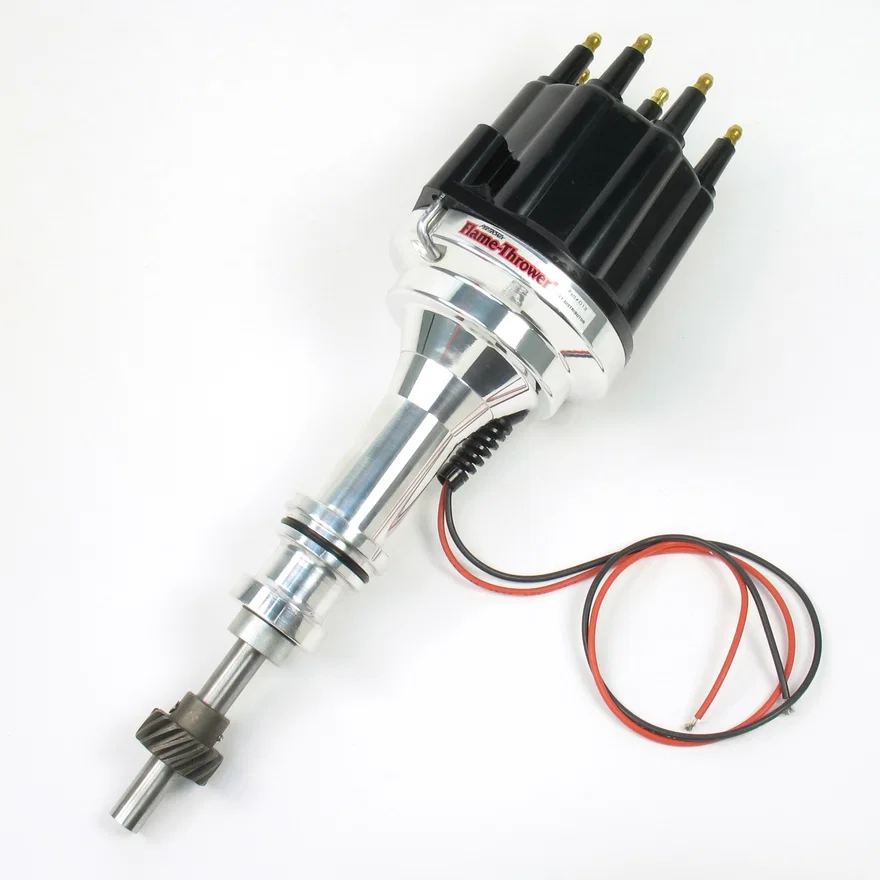 Pertronix D130810, Dist Billet Ford SB Non/Vac blk Male cap