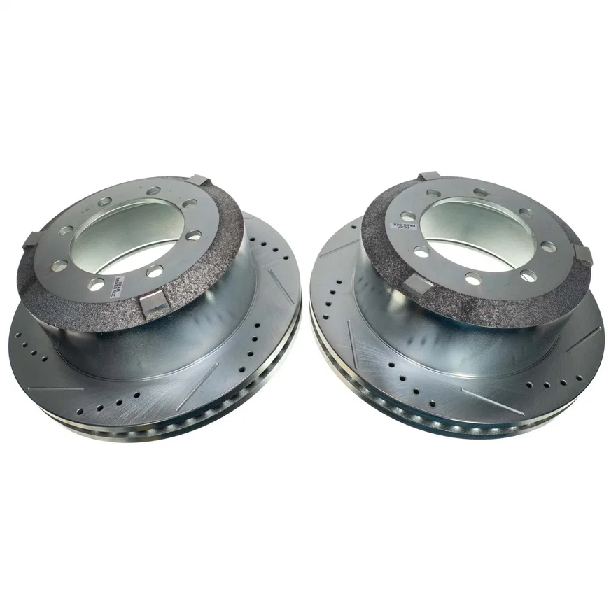 Rear DRILLEDSLOTTED ROTOR PAIR for Ram 3500