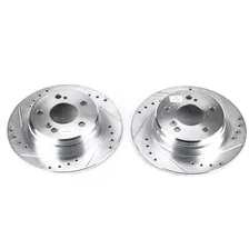 Rear DRILLEDSLOTTED ROTOR PAIR for Mercedes-Benz image 2