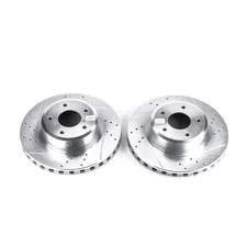 Front DRILLEDSLOTTED ROTOR PAIR for Pontiac GTO image 2