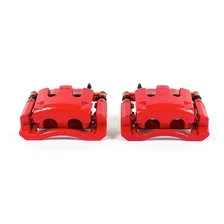Rear RED CALIPER PAIR W/BRKT for Ford image 2