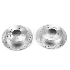 Rear DRILLEDSLOTTED ROTOR PAIR for Kia Rondo image 2