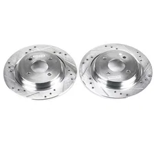 Rear DRILLEDSLOTTED ROTOR PAIR for Ford Focus image 2