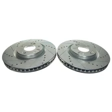Front DRILLEDSLOTTED ROTOR PAIR image 1