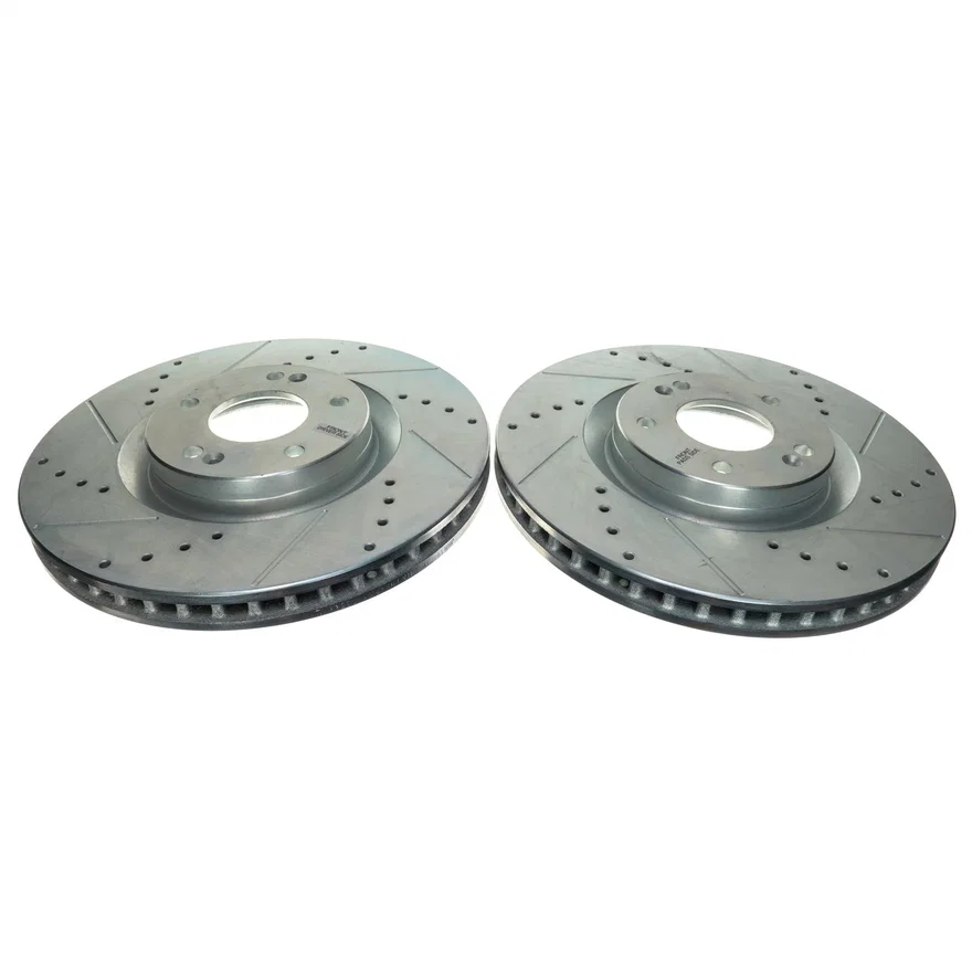 Front DRILLEDSLOTTED ROTOR PAIR