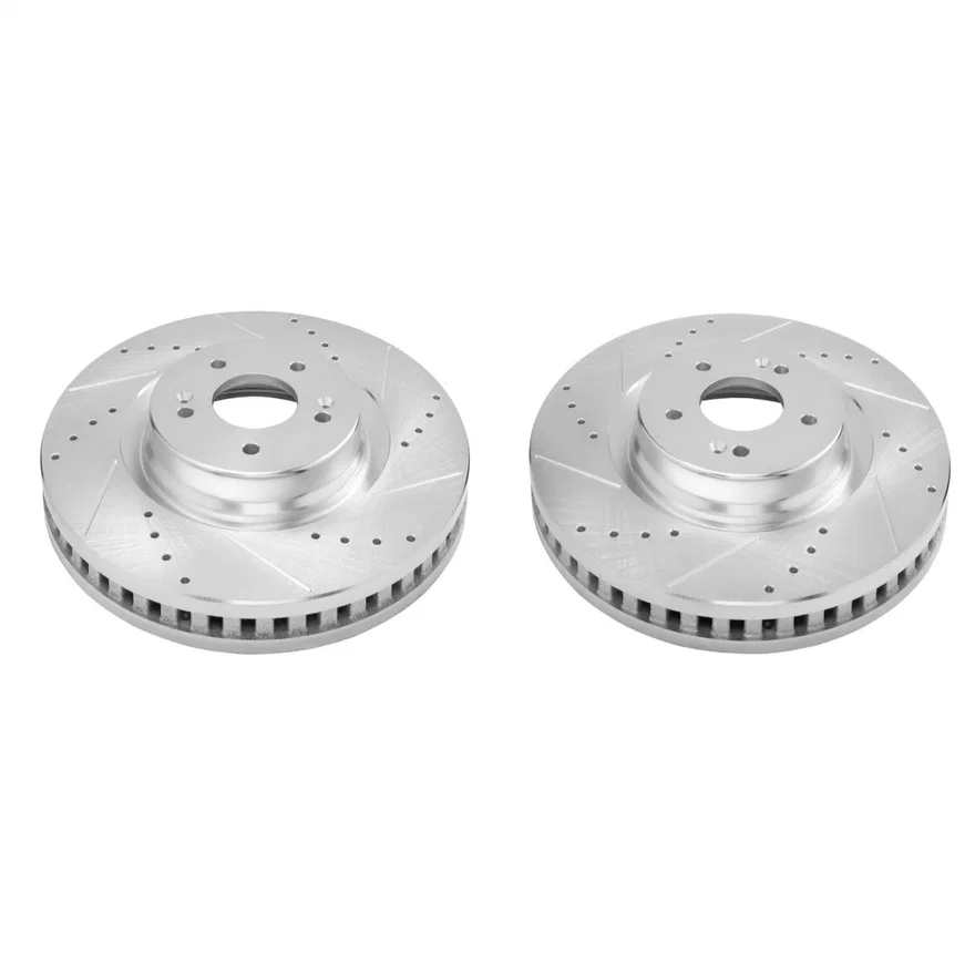Front DRILLEDSLOTTED ROTOR PAIR