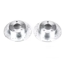 Rear DRILLEDSLOTTED ROTOR PAIR image 2