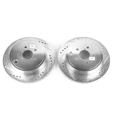 Rear DRILLEDSLOTTED ROTOR PAIR image 2