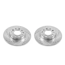 Rear DRILLEDSLOTTED ROTOR PAIR image 2