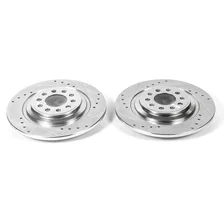 Rear DRILLEDSLOTTED ROTOR PAIR for Jeep Cherokee image 2