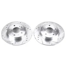 Rear DRILLEDSLOTTED ROTOR PAIR image 2