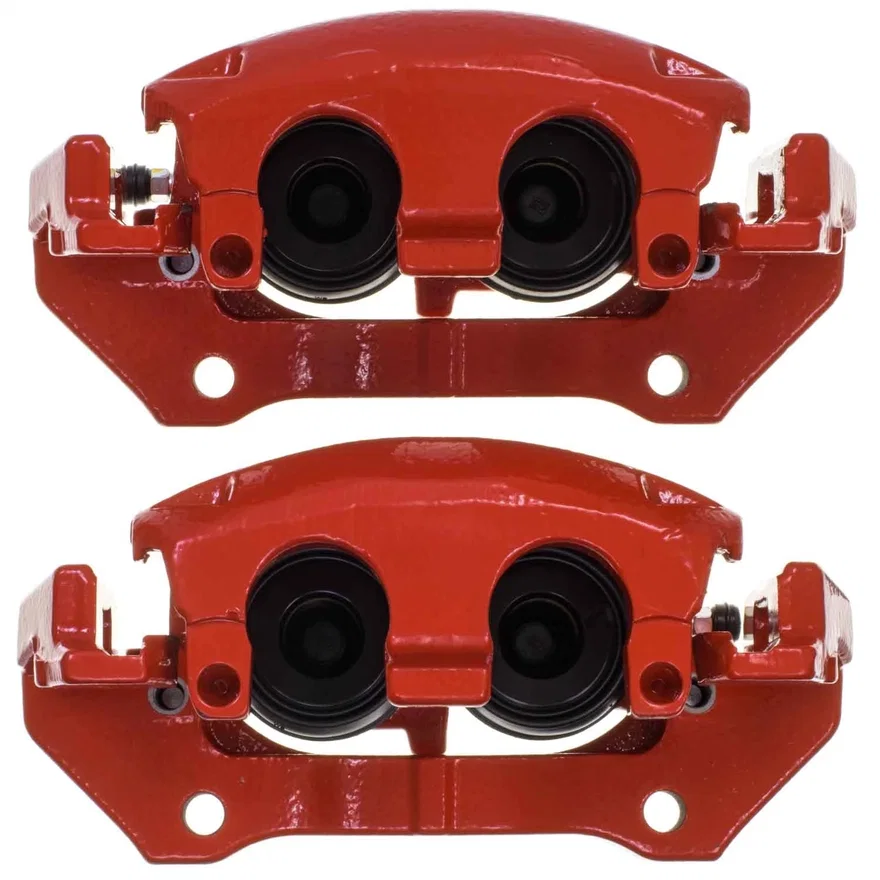 Front RED CALIPER PAIR W/BRKT