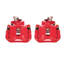 Rear RED CALIPER PAIR W/BRKT image 2