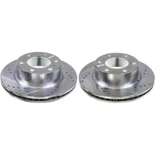 Front DRILLEDSLOTTED ROTOR PAIR for Toyota Tacoma image 1