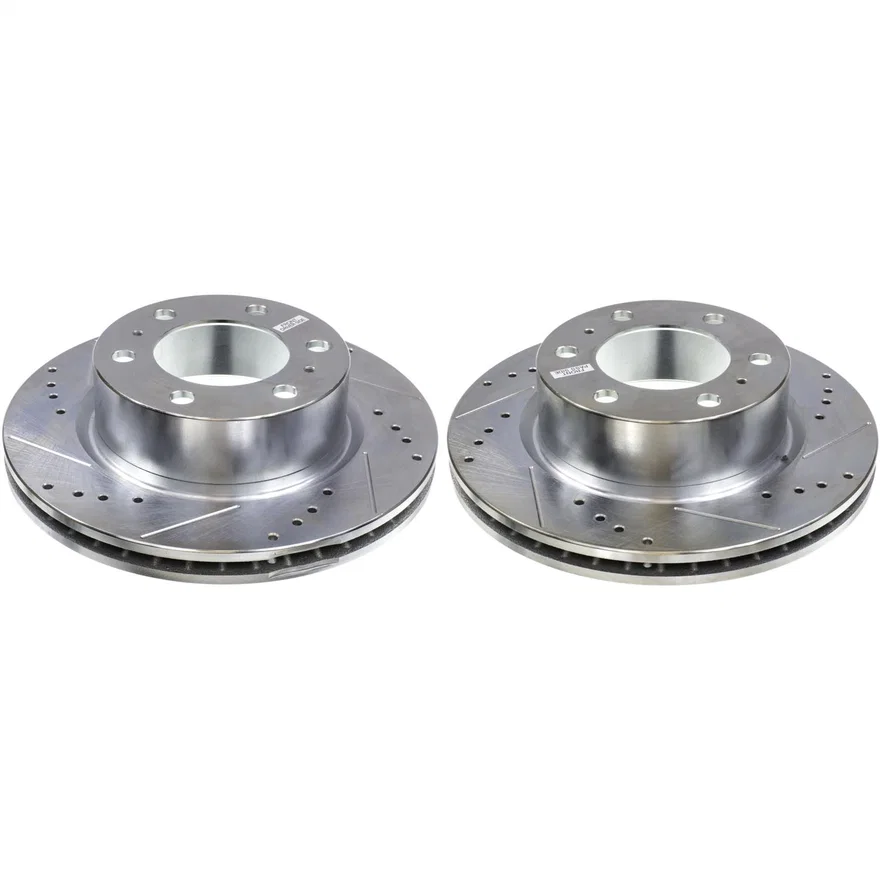 Front DRILLEDSLOTTED ROTOR PAIR for Toyota Tacoma