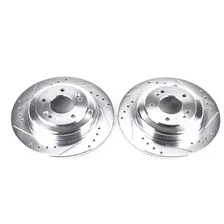 Rear DRILLEDSLOTTED ROTOR PAIR for Hyundai Genesis Coupe image 2