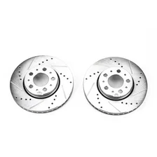 Front DRILLEDSLOTTED ROTOR PAIR for Volvo image 2