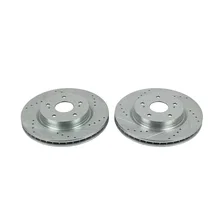 Front DRILLEDSLOTTED ROTOR PAIR for Suzuki Grand Vitara image 2